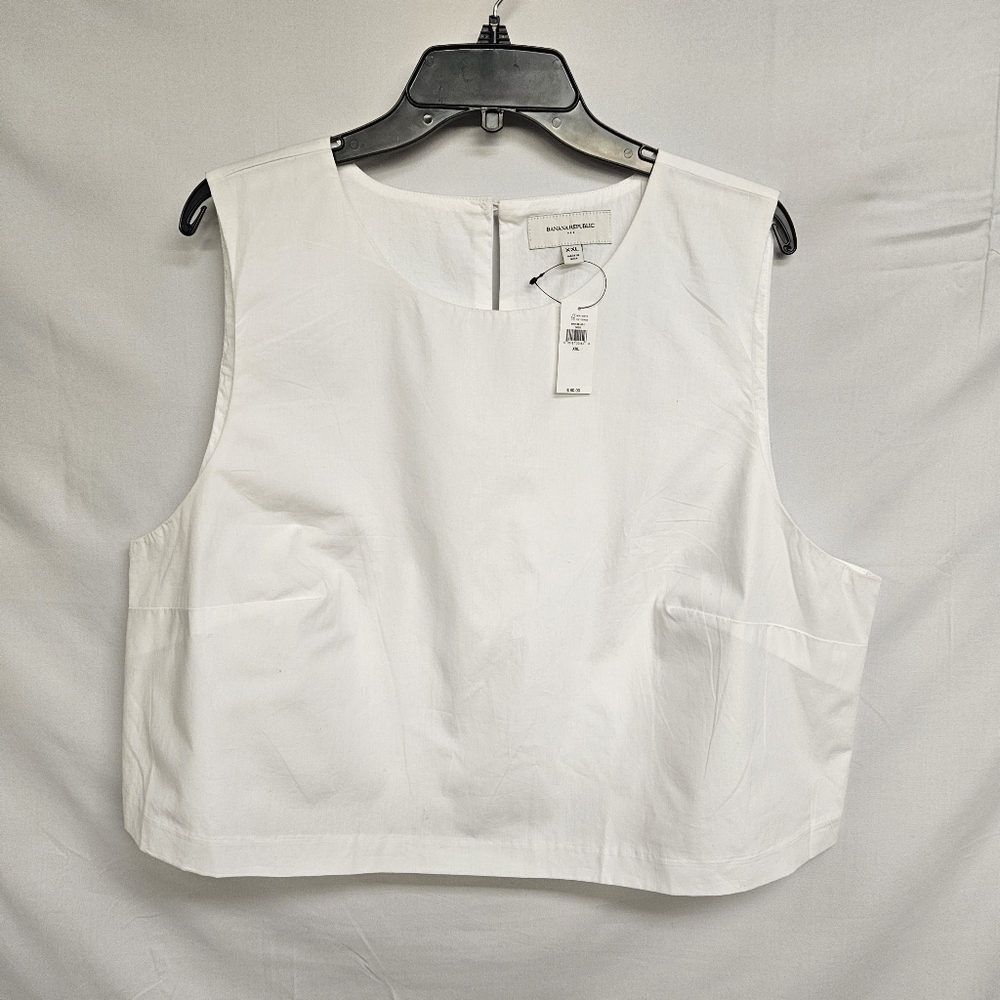 Banana Republic NWT Women's 2XL White Sleeveless Shell Blouse